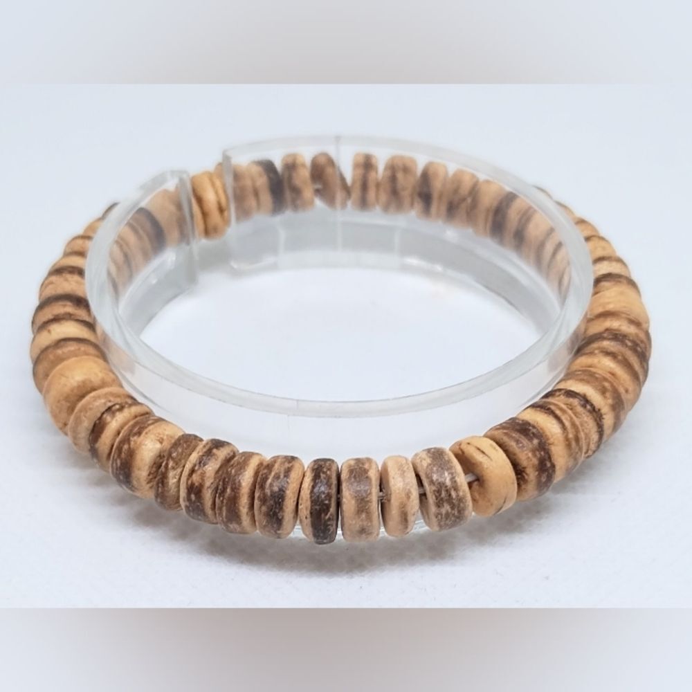Men's bracelet beaded beads brown new e56‎